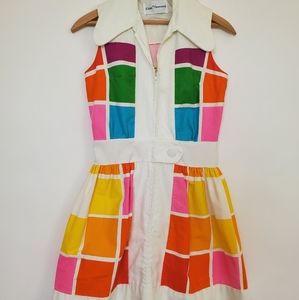 Vintage Peter Thousand color block dress